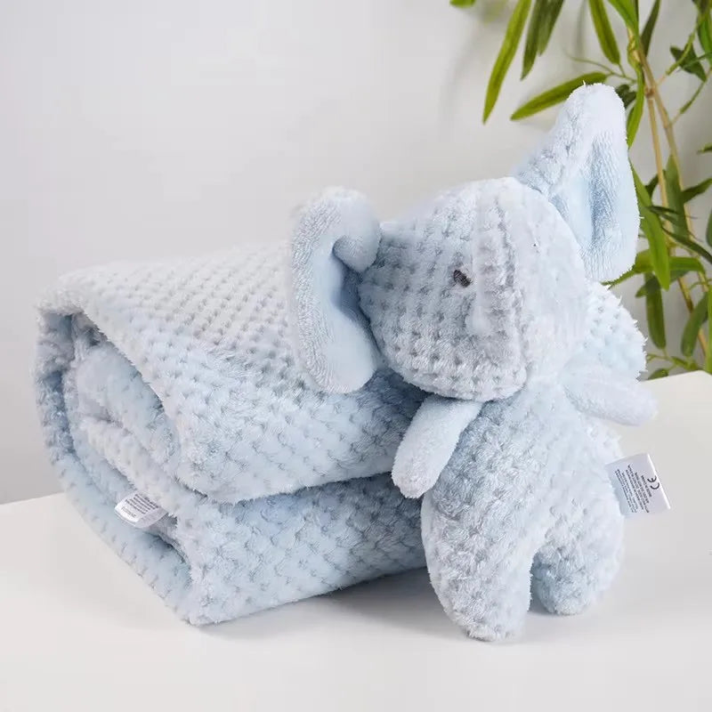 Couverture + doudou Eléphant bébé