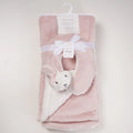Couverture + mini coussin de voyage bébé Lapin