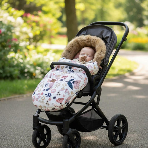 Chancelière poussette - Chaud Fleurs